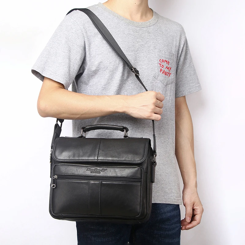 Портфель из натуральной кожи для мужчин винтажная роскошная сумка-тоут воловьей