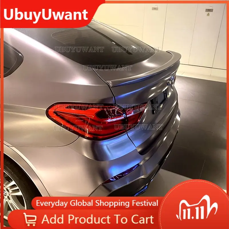 

Подходит для спойлера BMW F26 X4 2015-2018, высококачественный АБС-материал, отделка заднего крыла автомобиля, Праймер, цветной спойлер для багажника