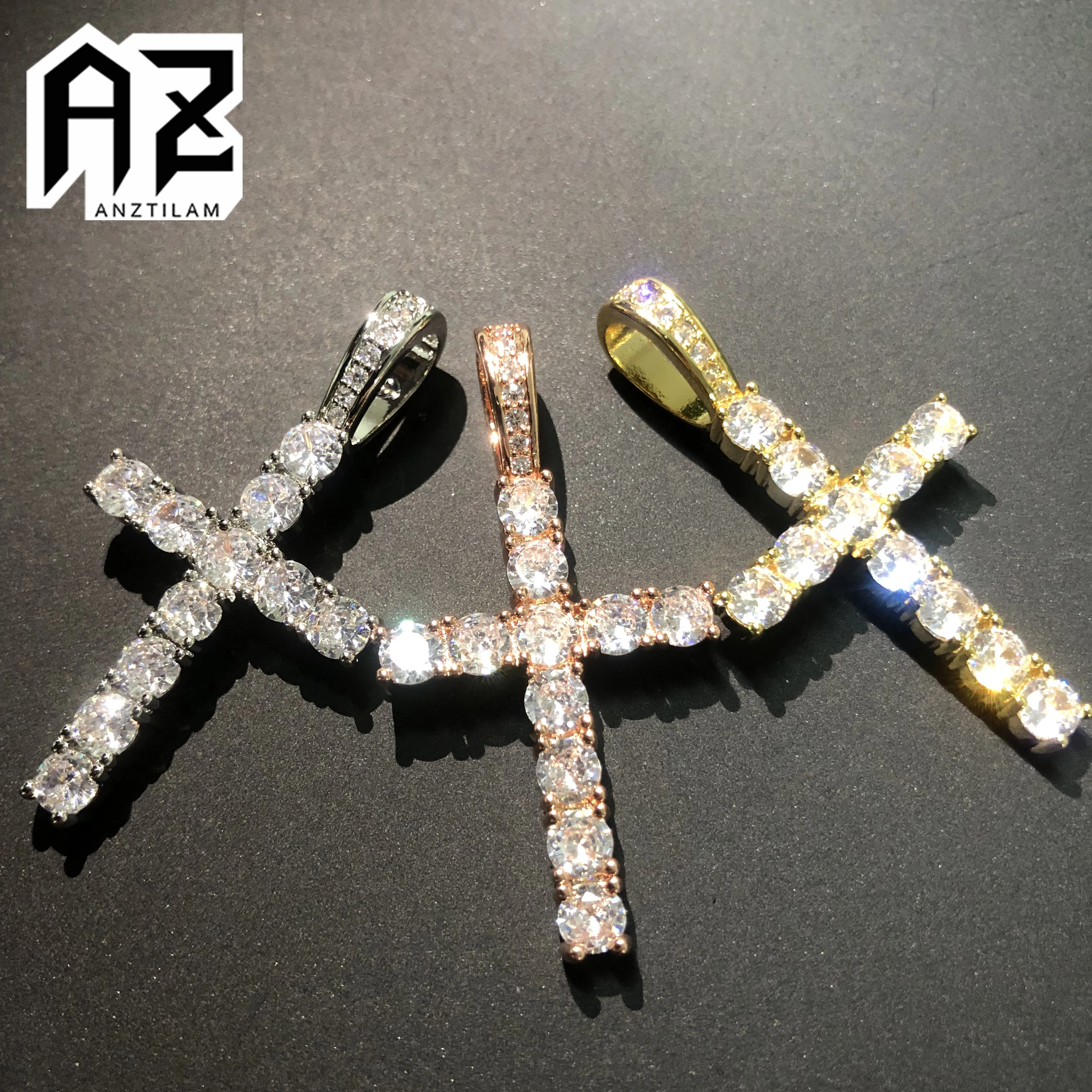 Мужское и женское ожерелье-чокер с фианитом ААА