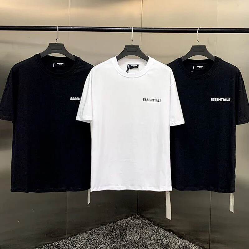 

Summer Essentials Men's T-Shirts High Street Hip Hop Loose Oversize back landscape print Unisex 100% Cotton Popular Brand Shirt