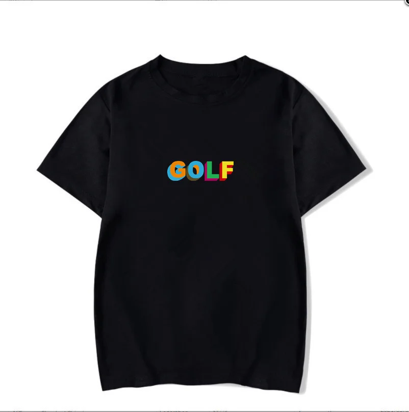 

2021 летние хлопковые топы, футболка с принтом Тайлера The Creator Golf Wang, мужская и женская футболка с коротким рукавом, повседневные футболки в сти...