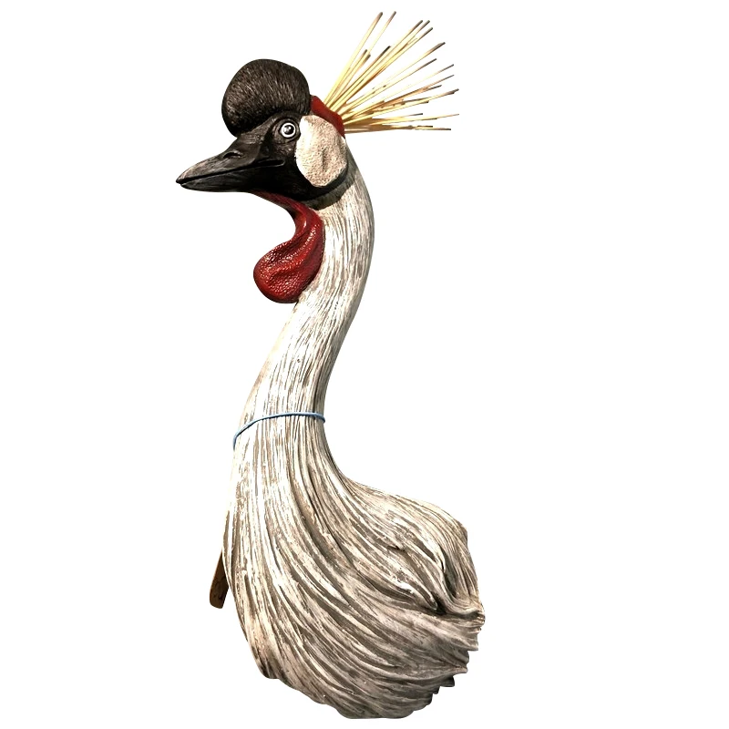 Настенная полимерная статуя страуса абстрактная водная птица бюст дикие