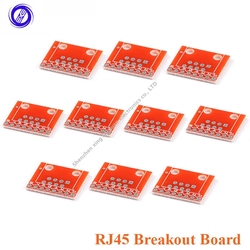 

Коммутационная плата RJ45 10 шт., модуль RJ45 для DIP-адаптера, плата «сделай сам» для электроники Arduino