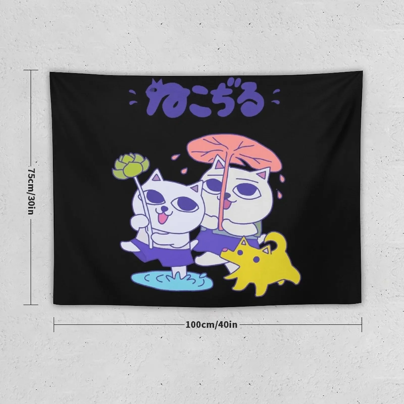 Nekojiru Udon гобелен Kawaii декор для комнат Декор спальни ванной