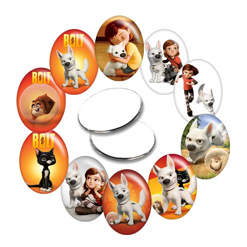 

Овальный стеклянный кабошон с плоским основанием из мультфильма Disney, T1440