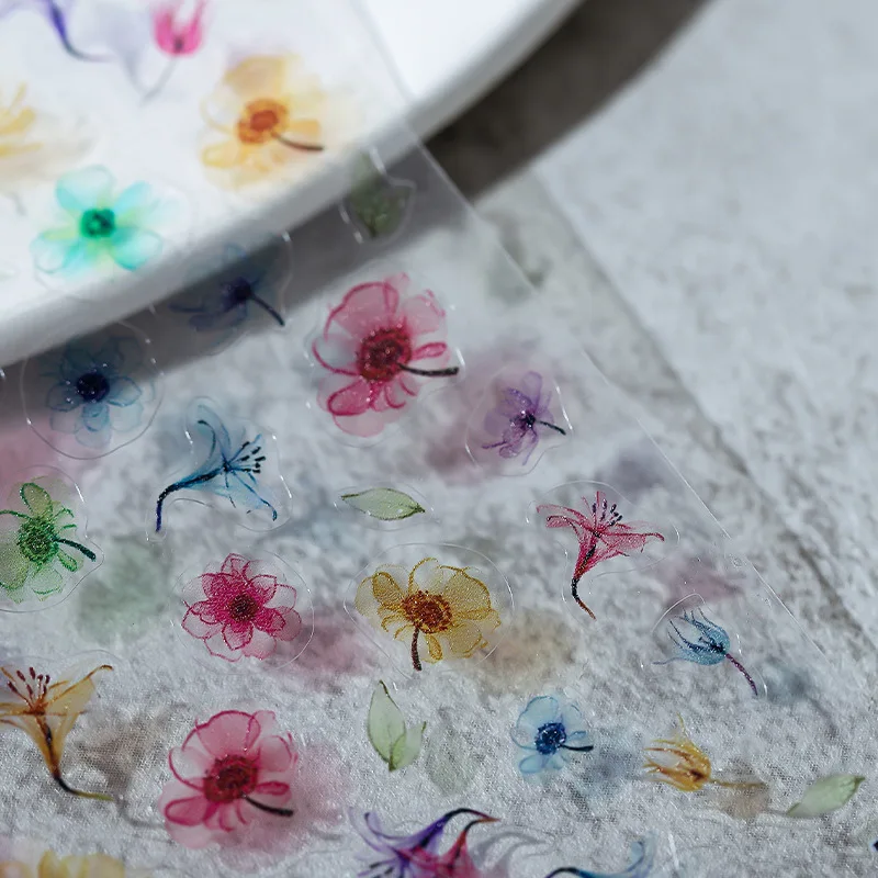 

3D Прозрачные Акварельные Цветы, самоклеящиеся наклейки для ногтей, 5D мягкие рельефные наклейки для ногтей, оптовая продажа, Прямая поставка