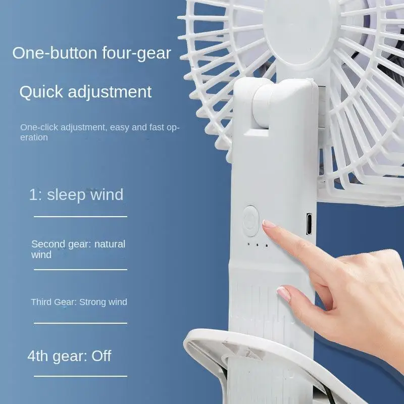 Настенный настольный мини-вентилятор с подставкой и зажимом портативные