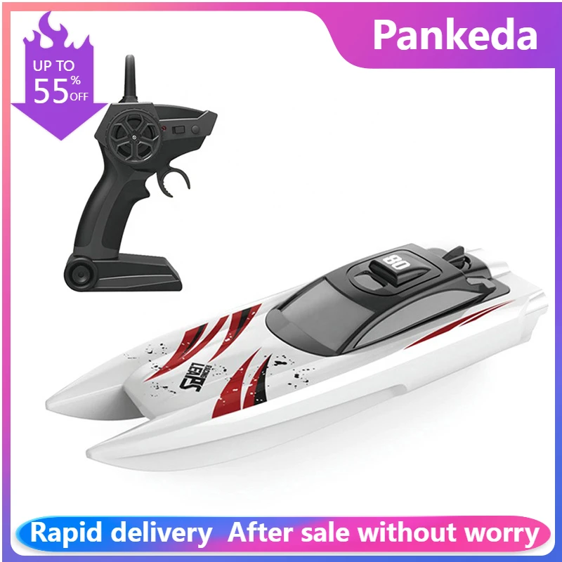 

2.4G RC Boat RC Boat 30KM/H 4CH High Speed Remote Control Ship Boat Rowing Waterproof Capsize Reset RC Racing Boat Speedboat toy