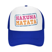 hakuna matata baseball cap men women breathable funny timon pumba trucker hat streetwear snapback caps summer hats