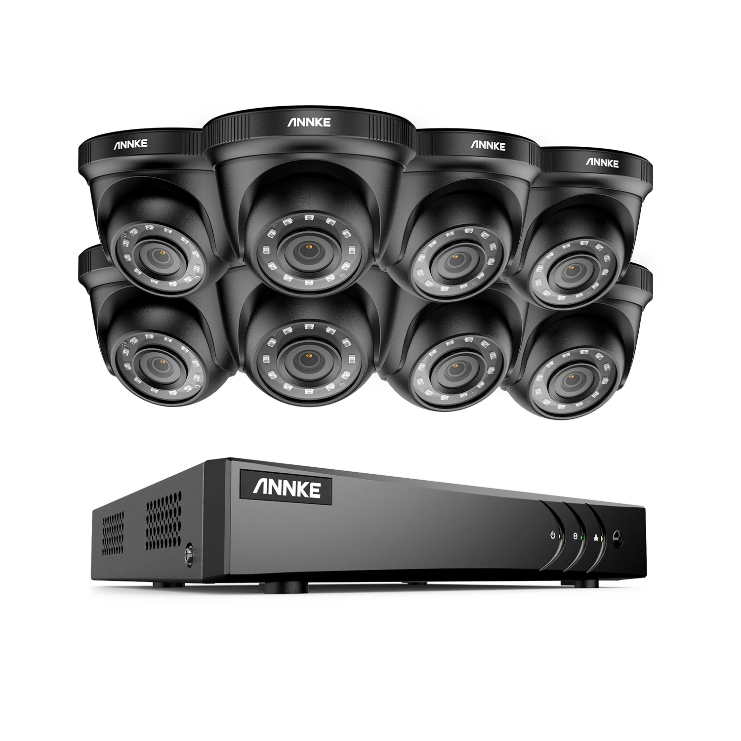 ANNKE 4K 8MP DVR с 8 камерами 1080p Ultra HD 5-в-1 Видеонаблюдение Выход H.265+ Видеорегистратор