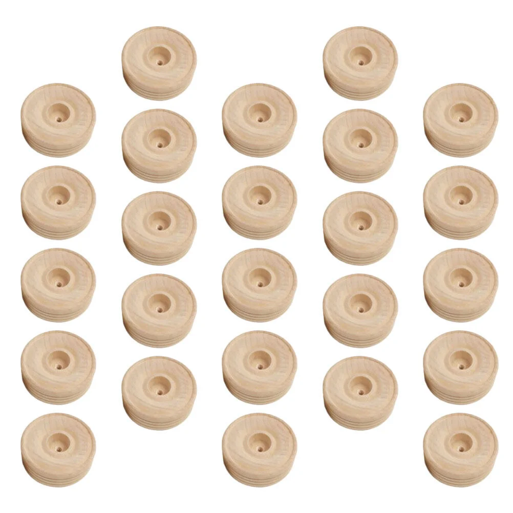 

32 PCS Model Supplies Wooden Wheels Small Crafts Creative Vehicle Child DIY Accessories Toy