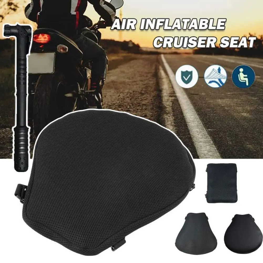 

Universal Motorcycle Air Seat Cushion Cover 3D Inflatable Seat Cushion Antiskid Breathable Shock Absorption Seat Mat M/L/XL