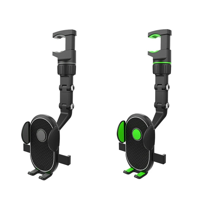 

D0UA Multifunctional 360° Rearview Mirror Phone Holder for 50-100mm Wide Phones with 360° Adajustable Ball Joint Phone Mount