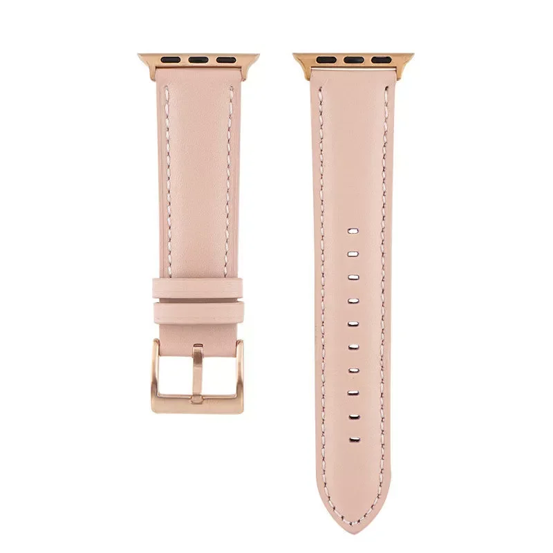 High quality leather band For Apple Watch 7 6 5 SE 41mm 45mm strap Smart Watches Bracelet For iWatch series 3 4 2 38mm 40/44mm