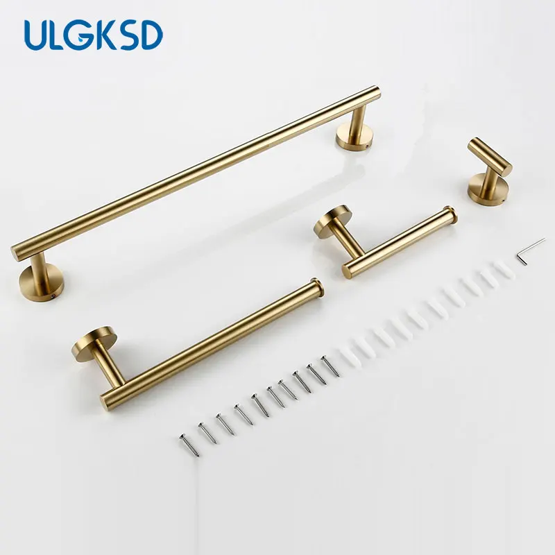Bathroom Towel rack Stainless Steel Toilet Paper Holder Electroplated Metal Coating Clothes Hanger Bathroom Set Bath Accessories