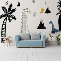 retro tropical plant leaves flamingo pattern murals for living room bedroom pastoral background wall painting wall paper fresco