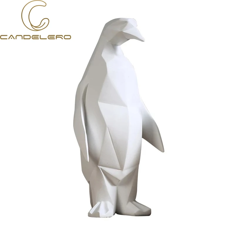 

Home Decor Sculptures And Statuettes Animal Ornaments For Home Decoration Living Room Table Desktop Accessories Sliced Penguin