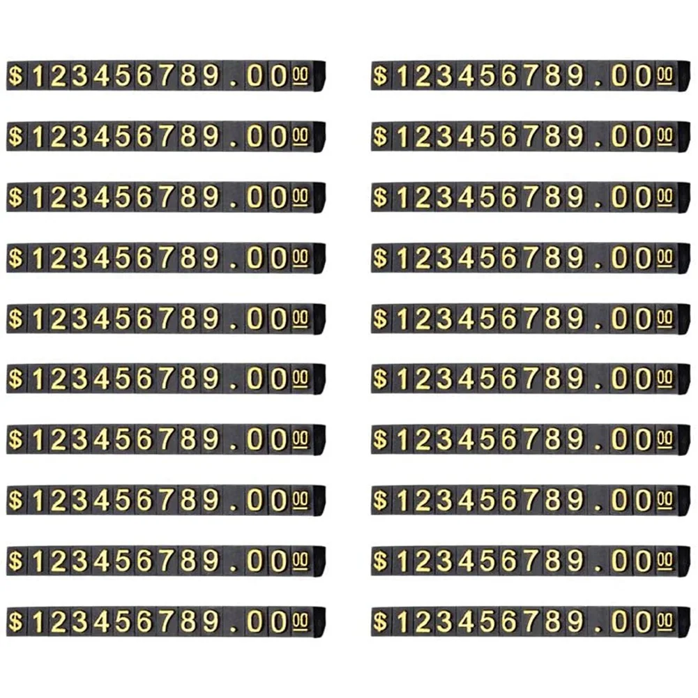 

20 комплектов, квадратные регулируемые метки для дисплея