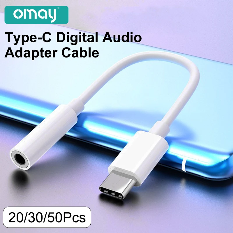 

10pcs Accessories For Mobile Phones Type C To 3.5mm Headphone Cable AUX Audio Adapter For Xiaomi Huawei P20 Samsung Smart OMAY