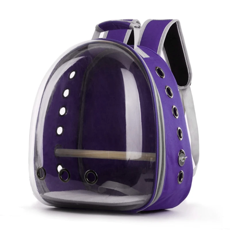 

Pet Parrot Carrier Bird Travel Bag Space Capsule Transparent Backpack Breathable 360° Sightseeing