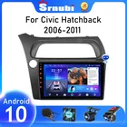 Автомагнитола Srnubi на Android 10 для Honda Civic Hatchback 2005-2011, мультимедийный видеоплеер, навигация GPS, 2 Din, аудио, DVD