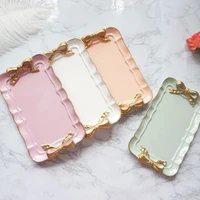 serving trays decorative serving platter for party rectangle resin organizer tray for jewelry perfumes elegant food plates for