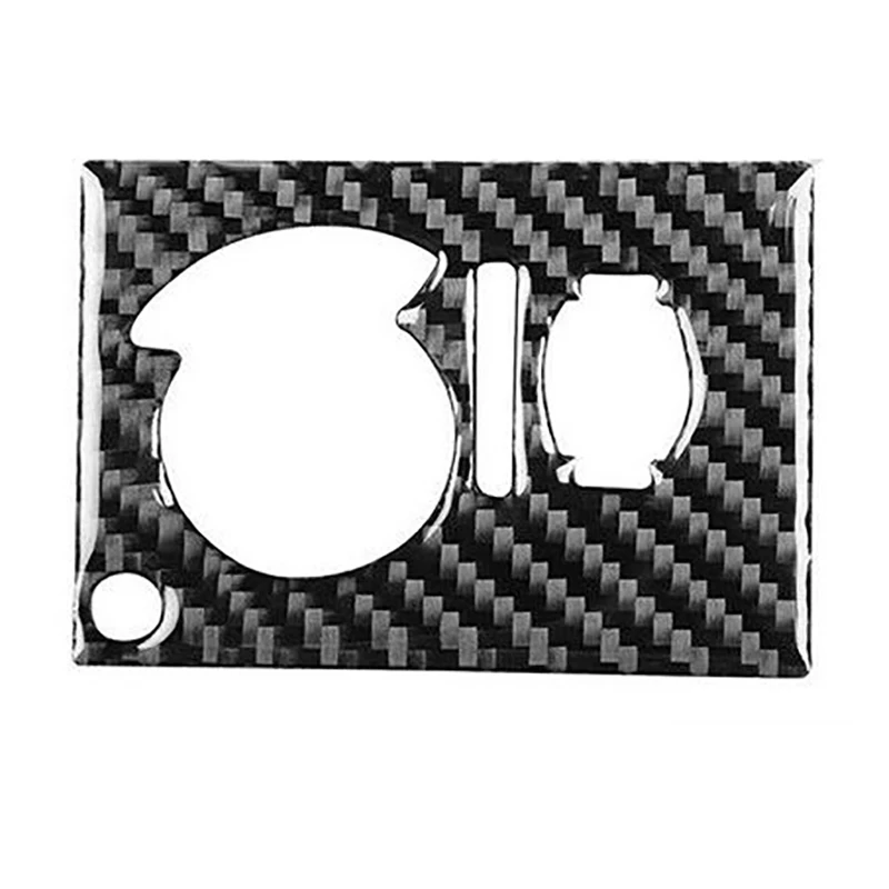 

For Dodge Challenger 2008-2014 Car Carbon Fiber Headlight Switch Button Cover Trim Sticker For Jeep Grand Cherokee 2011+