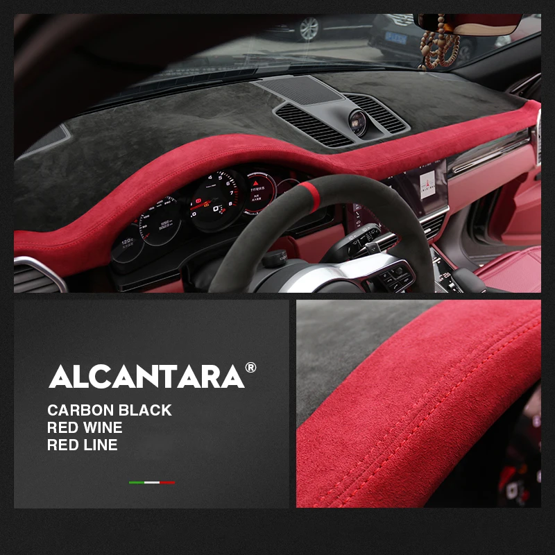 Alcantara Car Dashboard Covers for Porsche Cayenne 2019-2020 Mat Shade Cushion Pad Carpets Accessories