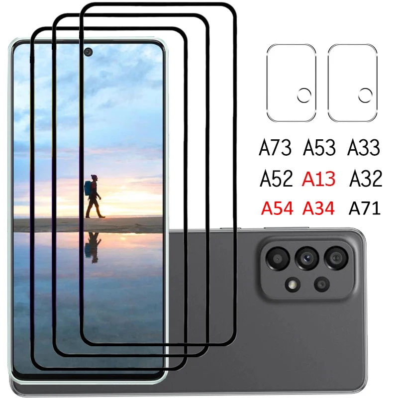 

KIPNTOV Screen Protector for Samsung A 54 A34 A73 A 53 A13 A33 A52 A52S A72 A32 a53 5g glass protection galaxy a54 accesorios Glass protectors for samsung a53 mica samsung a54