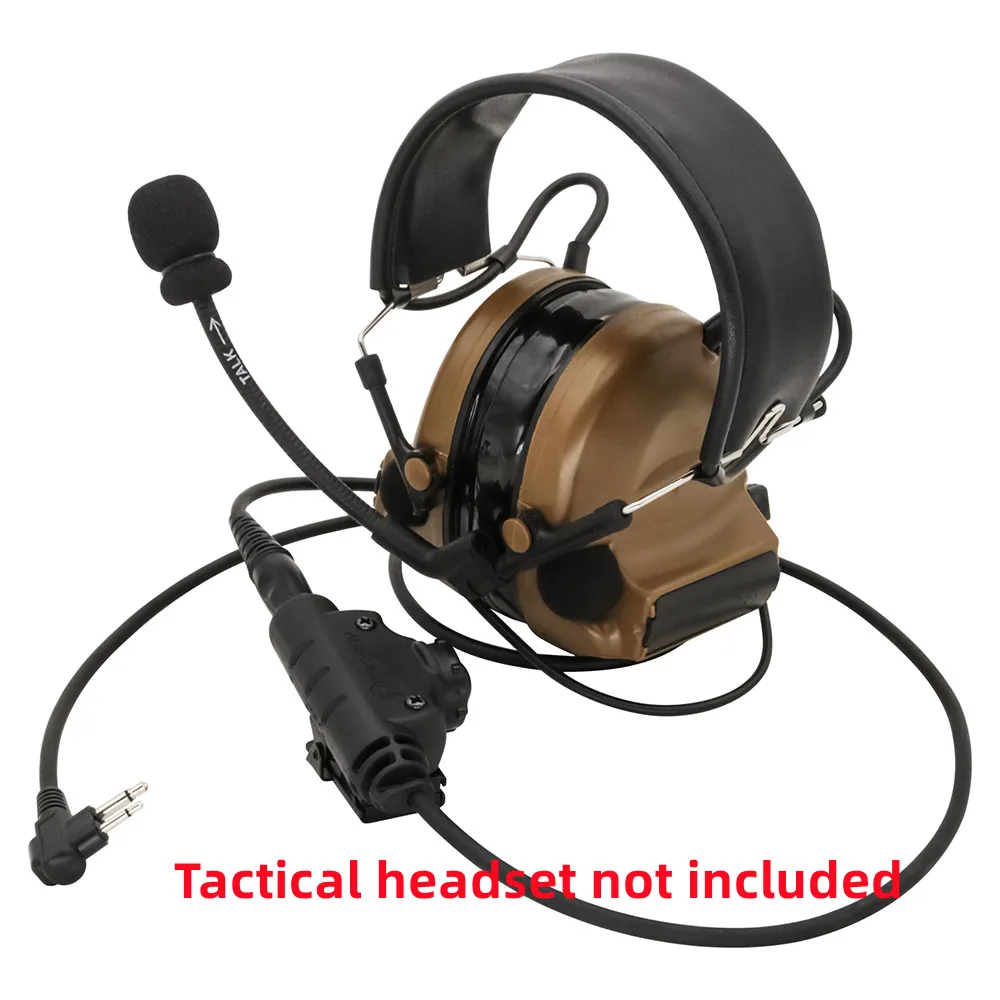 Tactical Headset Adapter U94 V2 Ptt Military Airsoft U94 Ptt Compatible with PELTOR Comtac Sordin Headphone for Motorola 2pin
