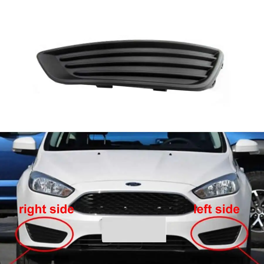 For Ford Focus 2015 2016 2017 Fog Light Cover Fog Lamp Shell Front Bumper Grille Driving Lamp Cover No Hole