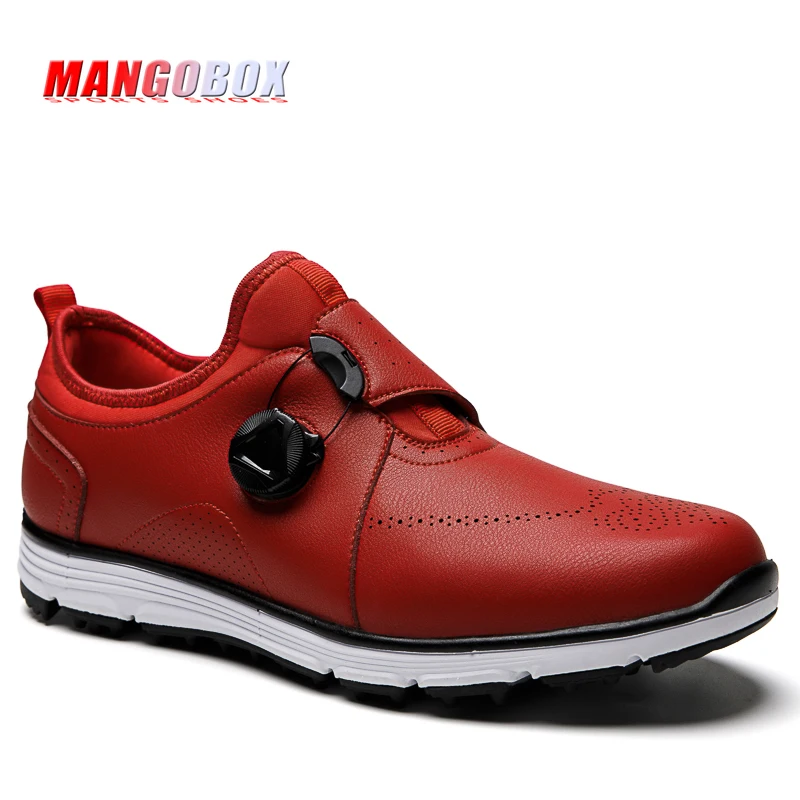 

New Arrival 2022 Golf Training for Men Top Quality Red Golf Shoes Men Waterproof Leather Sport Shoe Mens Brand Man Golf Sneakers
