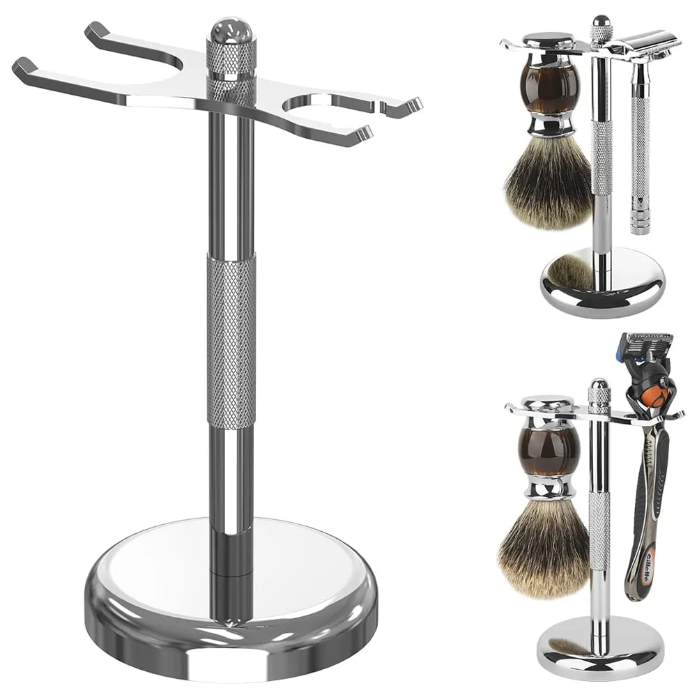 Holder Stainless Steel Shaving Brush Stand High Quality Doub