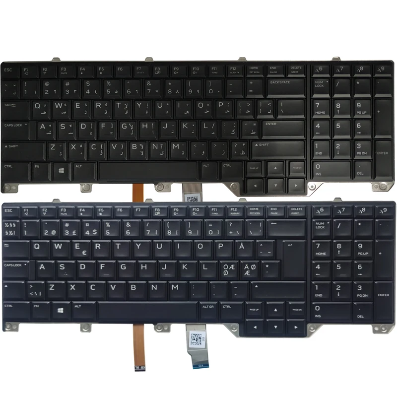 

NEW laptop keyboard for DELL Alienware M17 17 R4 R5 Backlit Nordic NE 0YFWP0 PK1326T1B24/Arabic AR 0PPHHY PK1326T1B02