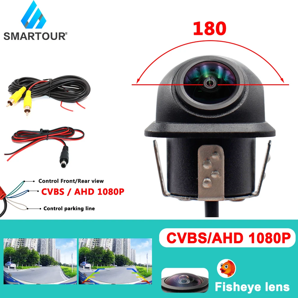 

Smartour 4K CCD Fisheye Chips HD ночного видения Автоматическая помощь при парковке с линией парковки AHD 1080P Автомобильная камера заднего вида
