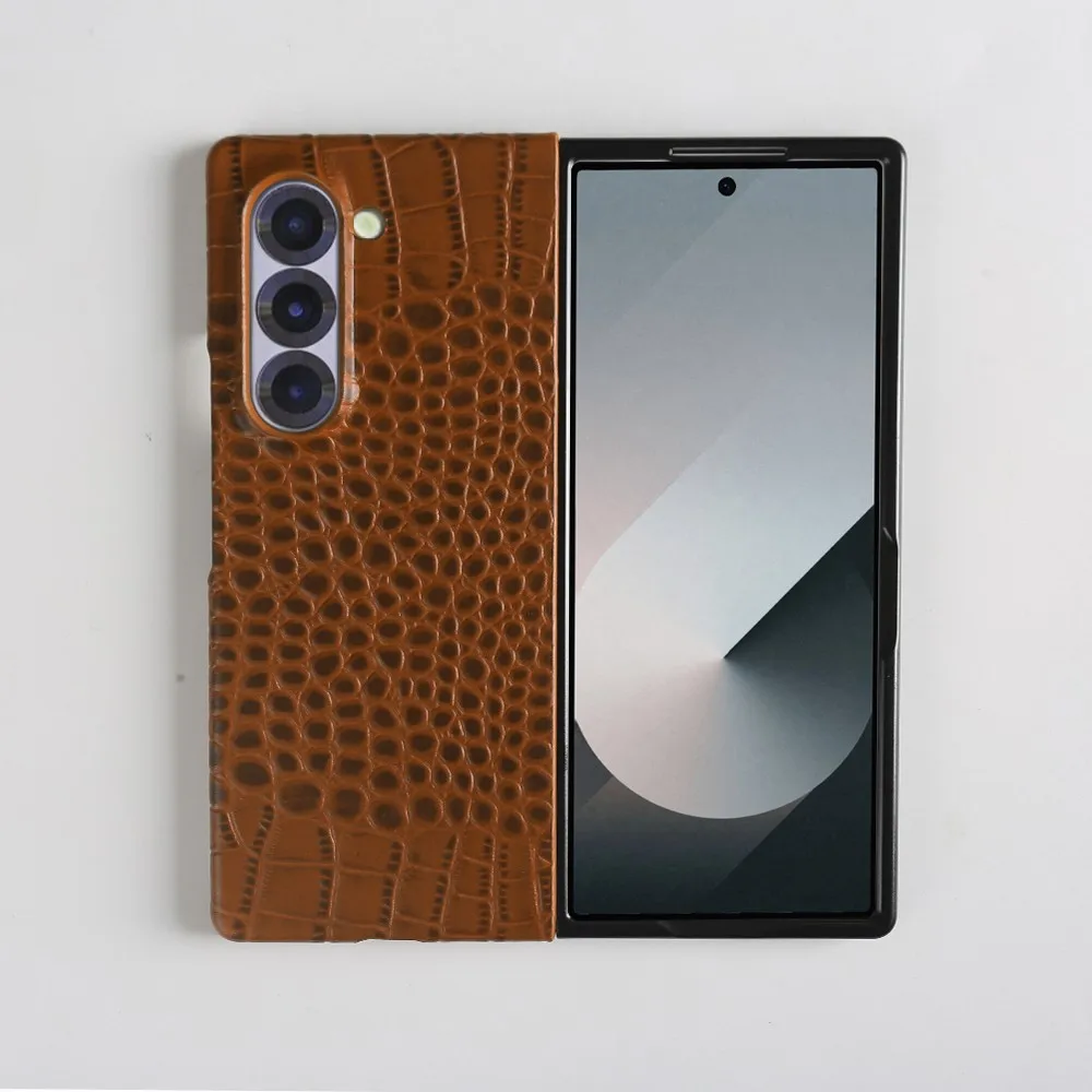 Роскошный чехол ручной работы из натуральной кожи для Samsung Galaxy Fold 6 fold5 3 мобильный