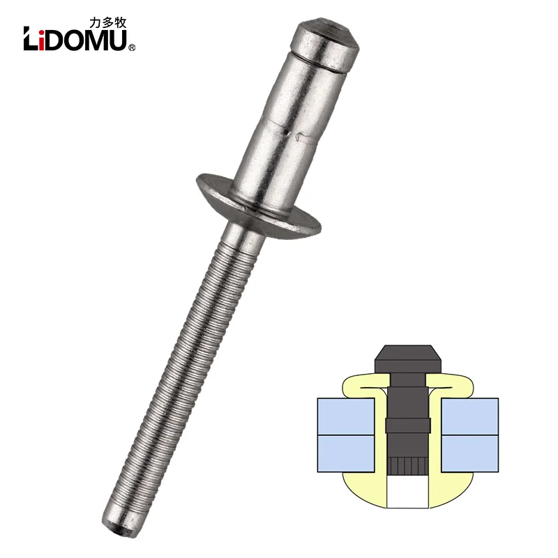 

30/50 шт., 6,4 мм, структурная глухая заклепка из нержавеющей стали, высокопрочные крепежные заклепки