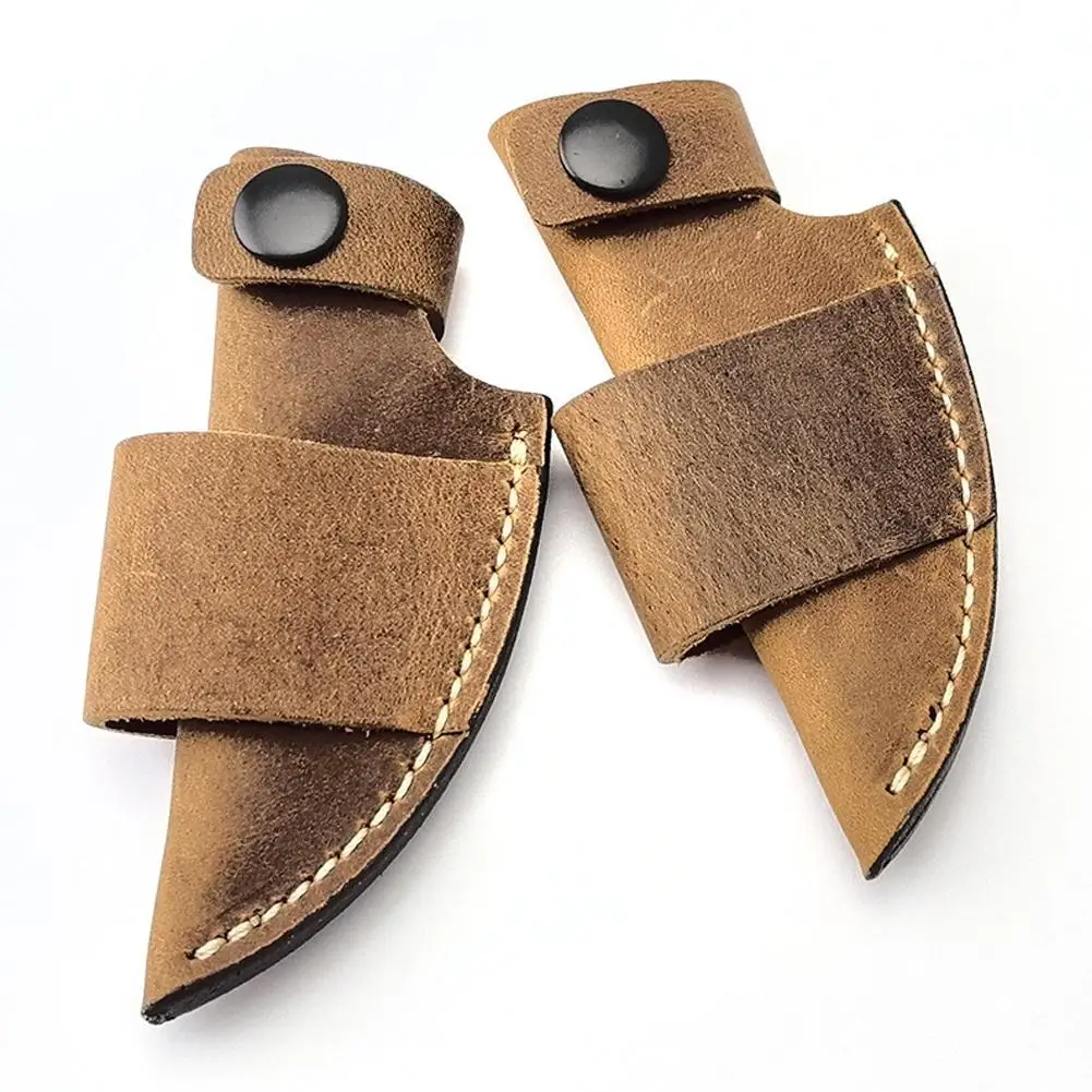 

Brown Straight Knife Scabbard Tool Belt Loop Case Holder Leather Sheath Pocket Hunt Camp Outdoor Carry Equipment