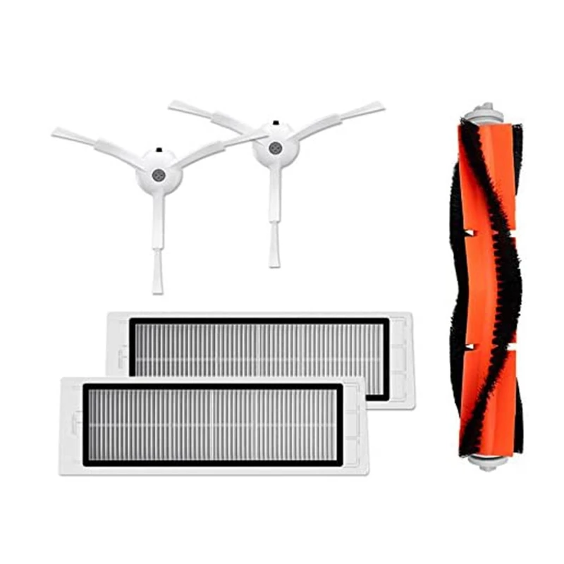

EAS-5Pcs набор запасных частей для робота Xiaomi Mijia 1C аксессуары боковой ролик HEPA фильтр основная щетка Швабра