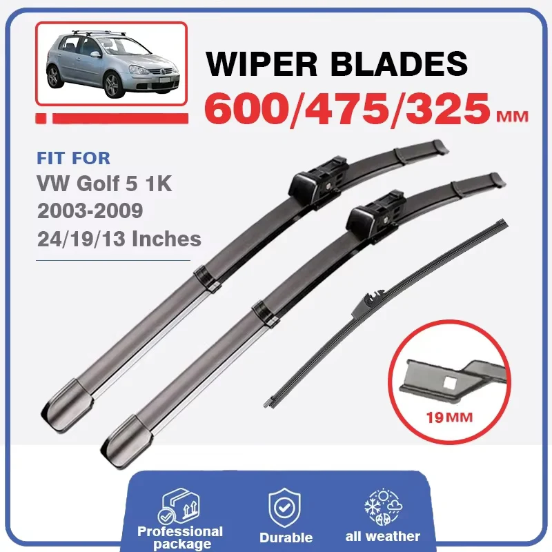 

Для Volkswagen VW Golf 5 V 1K MK5 2003-2009 Rabbit GTI R32 LHD RHD Лобовое стекло Лобовое стекло Передний и задний дворник Автомобильные аксессуары