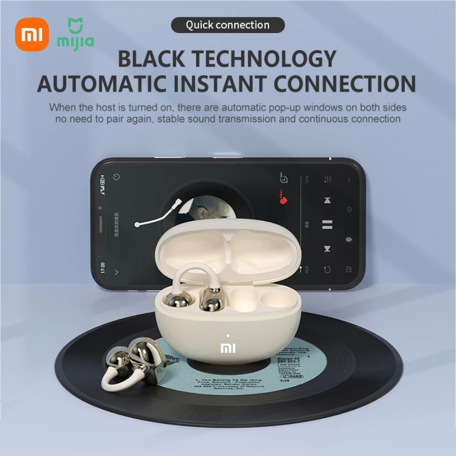 Фото Xiaomi KW15 Беспроводной Bluetooth-зажим для ушей Наушники с костной проводимостью Шумоподавление HD-вызов Подходит для iOS и Android №2