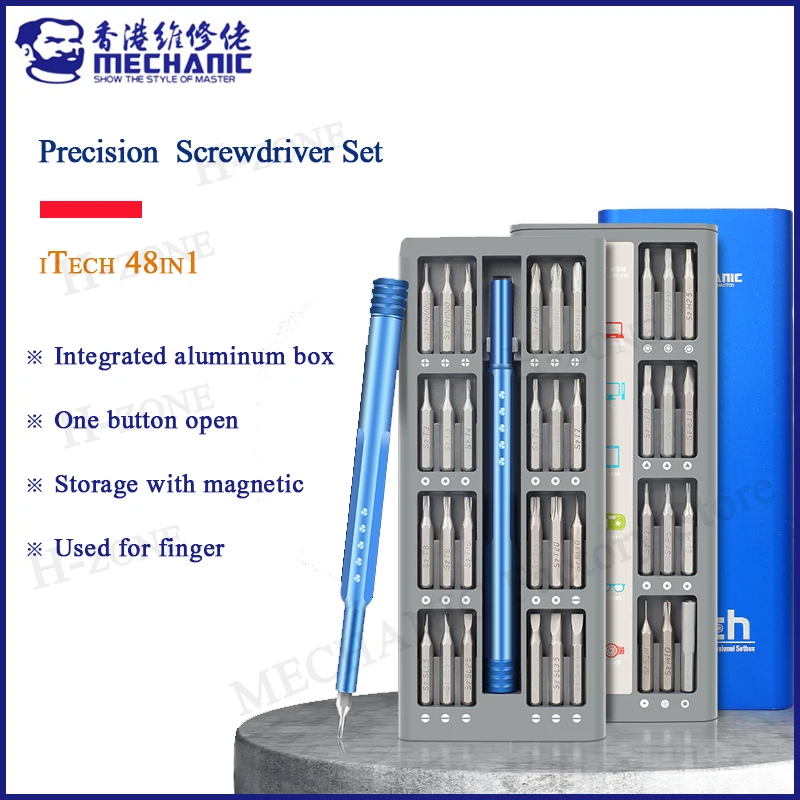 

Набор прецизионных отверток MECHANIC iTech 48 в 1, инструменты для технического обслуживания и демонтажа Iphone, Ipad, ремонт ноутбука