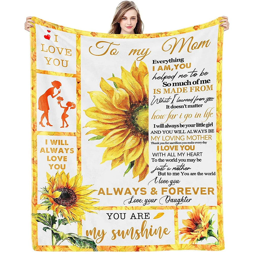 

Фланелевое Одеяло CLOOCL на день матери s You Are My Sunshine 3D одеяло с принтом подсолнуха для кровати зимние плюшевые одеяла для взрослых и детей