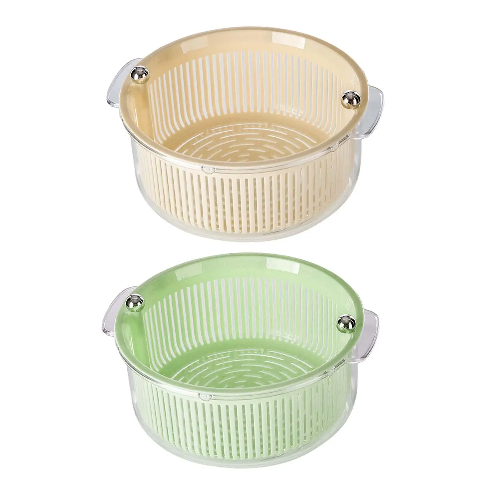 

Colander Bowl Strainer Double Layered Strainer Basket Lettuce Washer and Dryer for Draining past Spaghetti Noodle Salad