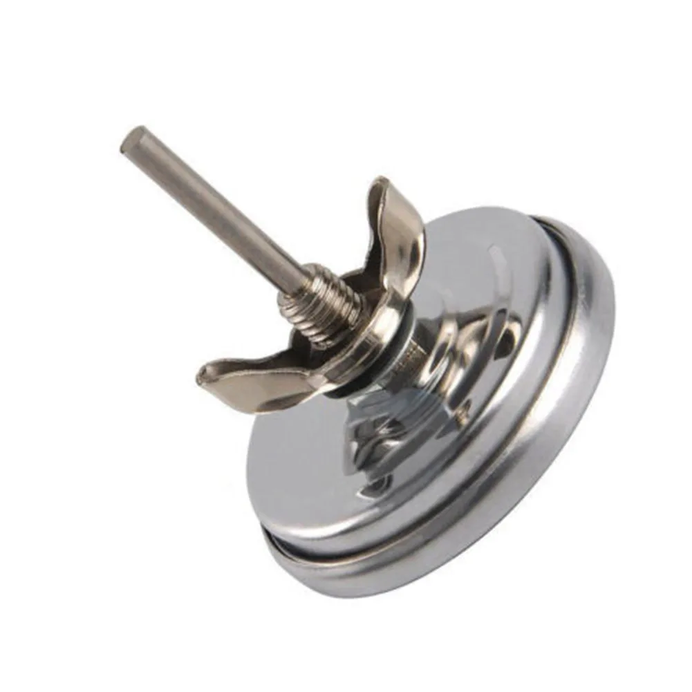 

Temperature Gauge BBQ Thermometer 50~500℃ 52*10.4*52.7mm Accurate (+/-10F+/-5℃) Fits Grills Nut Silver Waterproof
