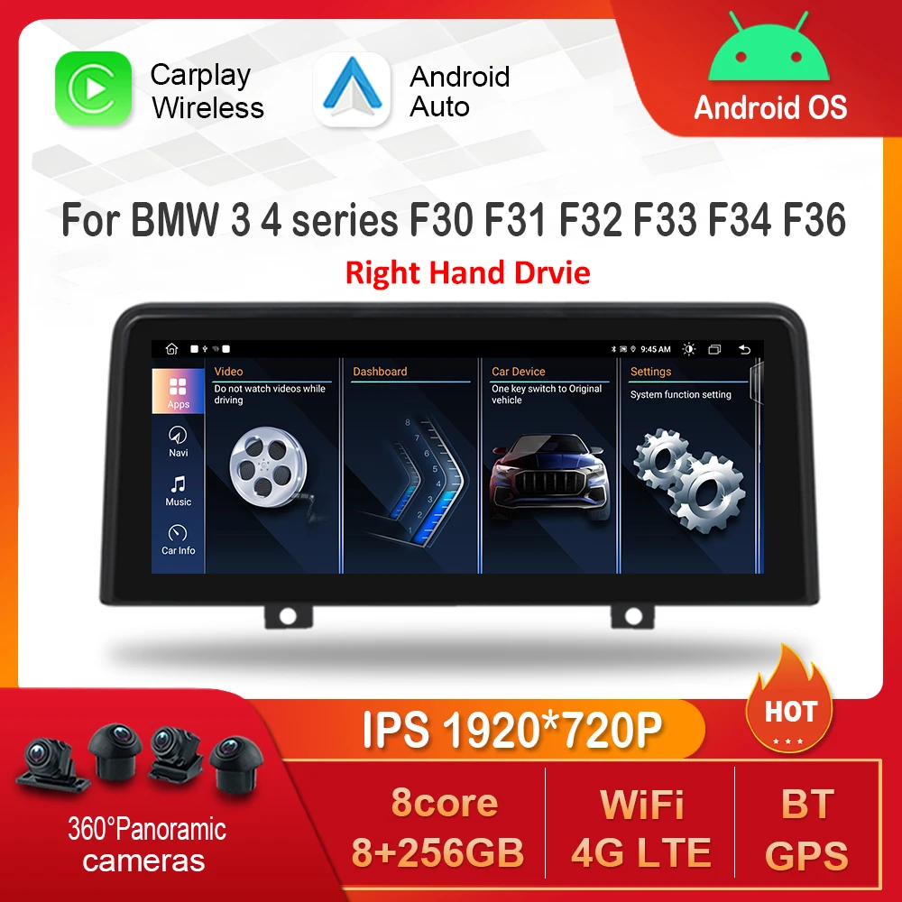 12 3-дюймовый правый Drvie для BMW 3 4 серии F30 F31 F32 F33 F34 F36 NBT EVO Система Android Автомобильный
