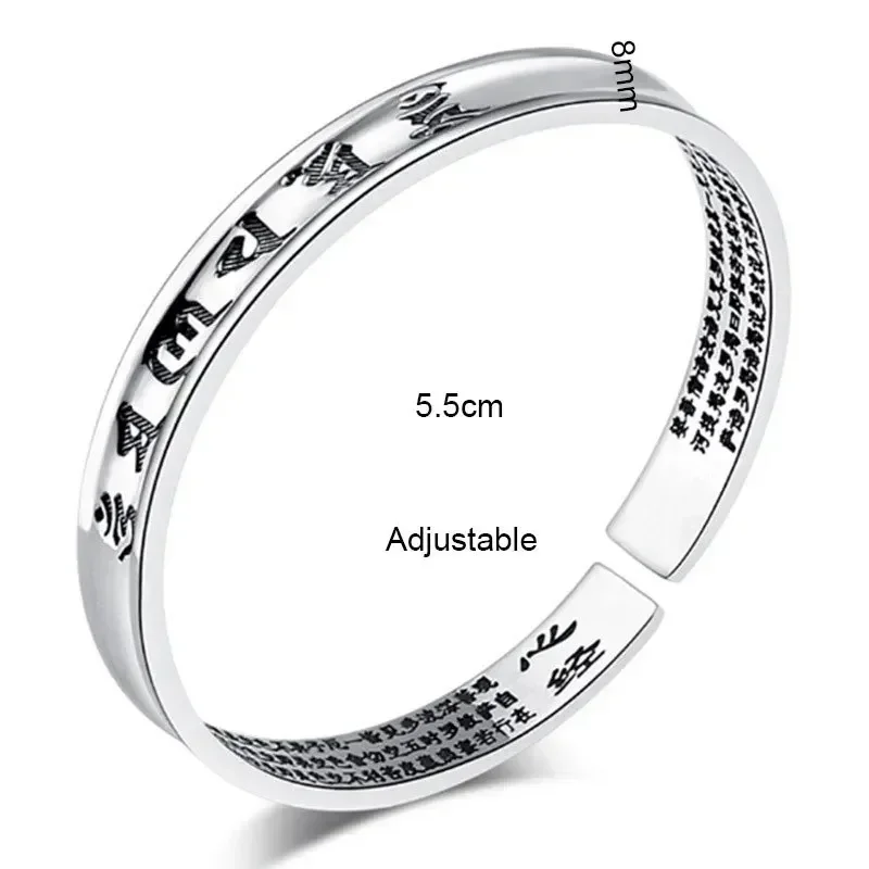Винтажный посеребренный браслет-мантра для мужчин/женщин браслет-сутра в форме