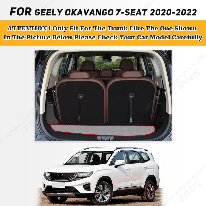Коврик в багажник автомобиля для GEELY Okavango 7-Seat 2020 2021 2022 автомобильные аксессуары