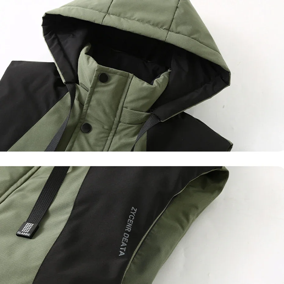 Осенне-зимний плотный жилет мужские бриджи карго 8XL куртка без рукавов в стиле