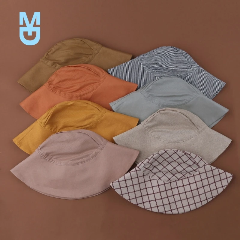 

New 2022 Summer Baby Sun Hat Boys Cap Children Panama Unisex Beach Girls Bucket Hats Floral Vintage Infant Caps UV G99C